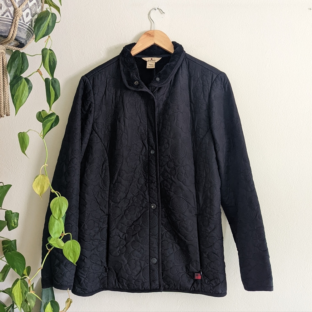 Woolrich | Quilted Pattern Fleece Lined Jacket Black